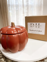 Load image into Gallery viewer, Ceramic Pumpkin Jar - Orange
