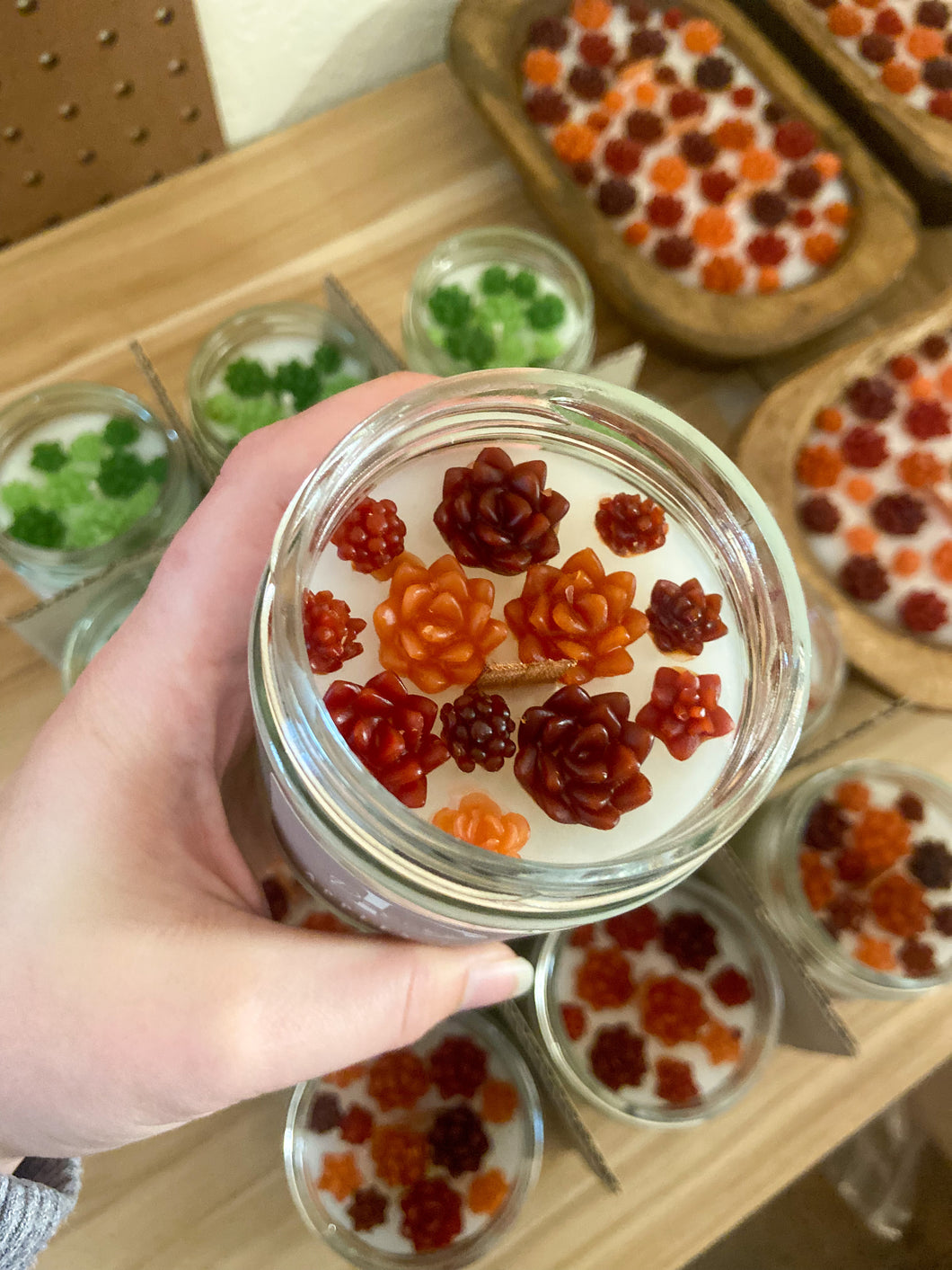 Fall Themed Succulent Jar